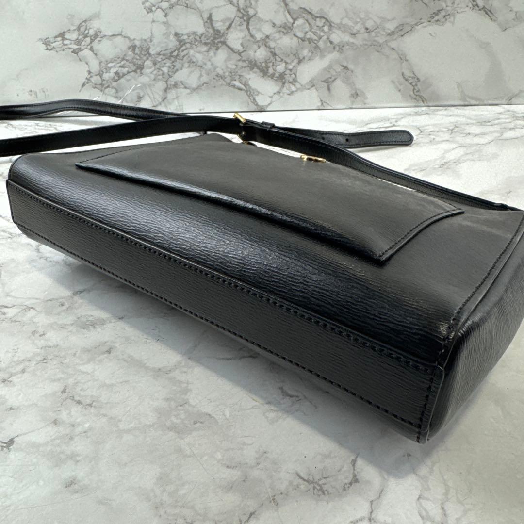 RALPH LAUREN ラルフローレン 本革 レザー ミニショルダーバッグ 黒