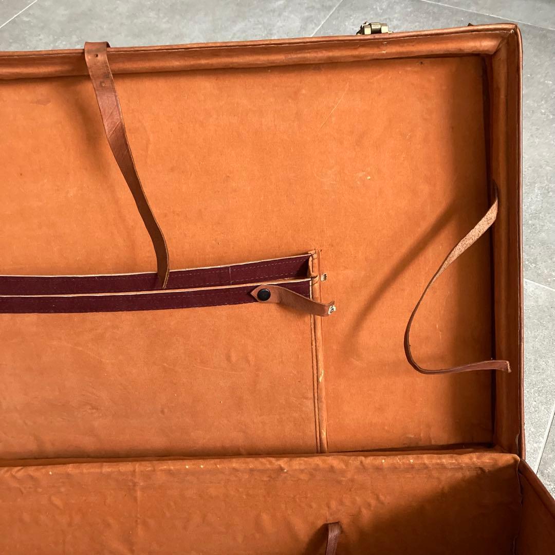 超特大 ヴィンテージ レザートランクケース トランクバッグ 80cm×44cm