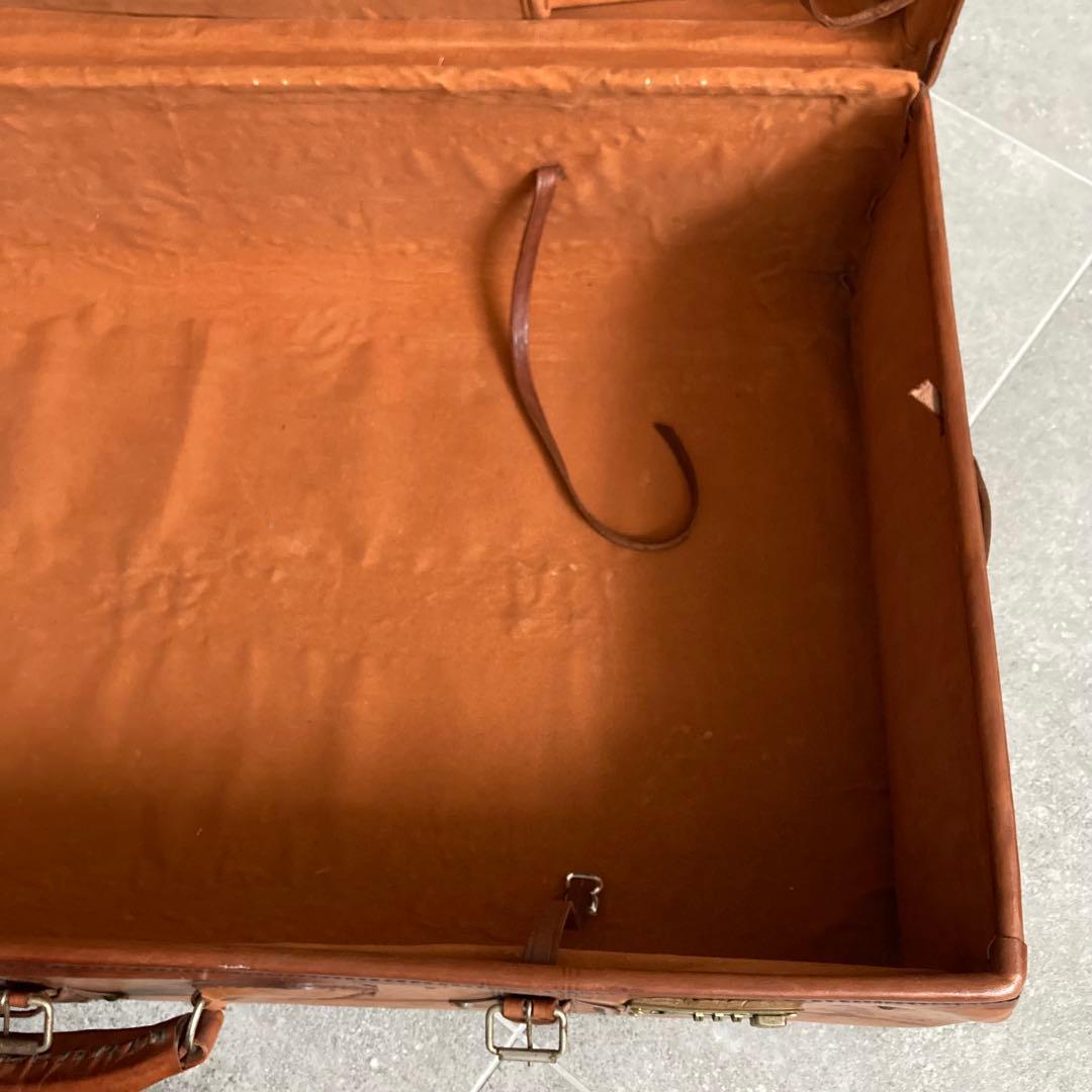 超特大 ヴィンテージ レザートランクケース トランクバッグ 80cm×44cm