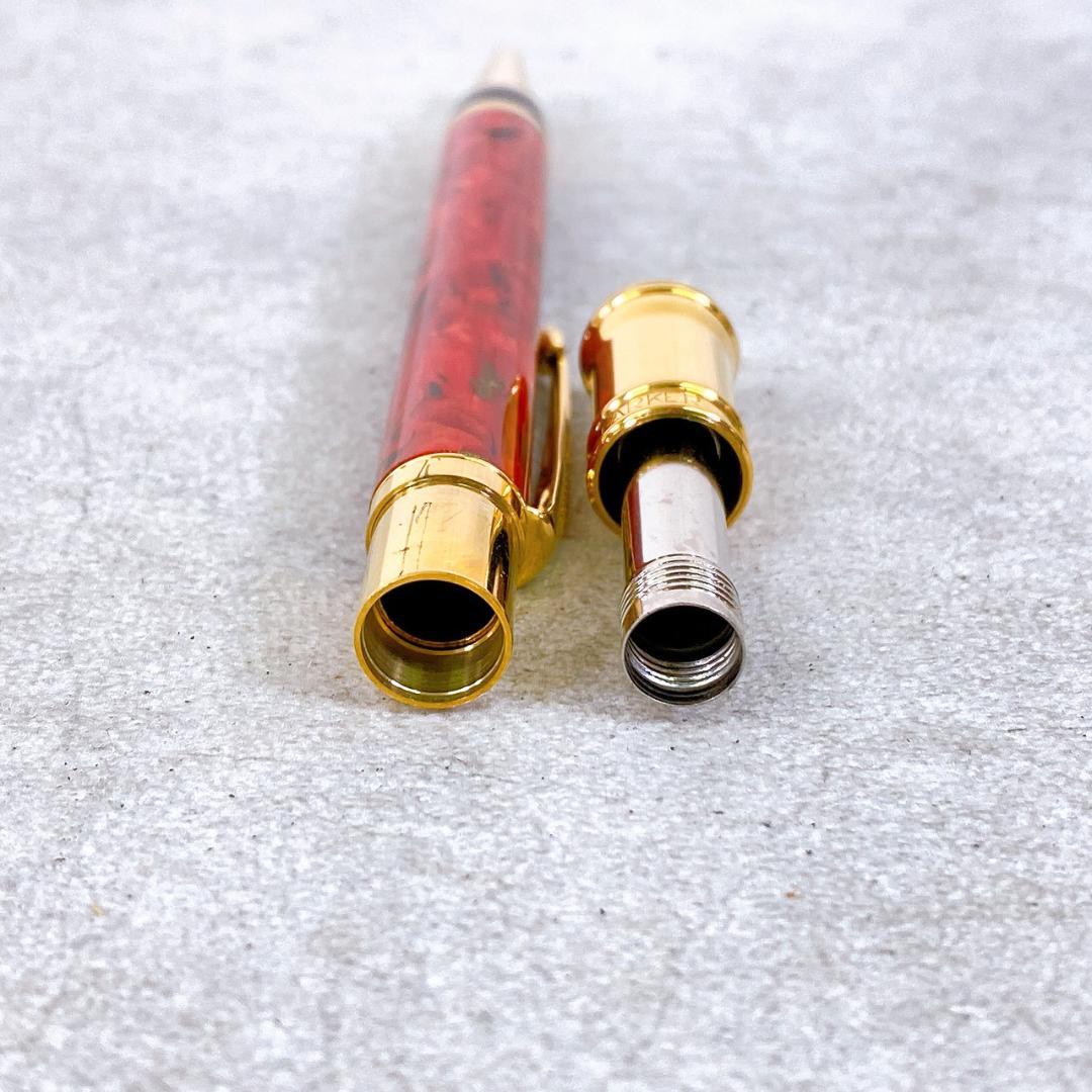 PARKER パーカー デュオフォールド 赤マーブル ゴールドカラーボールペン