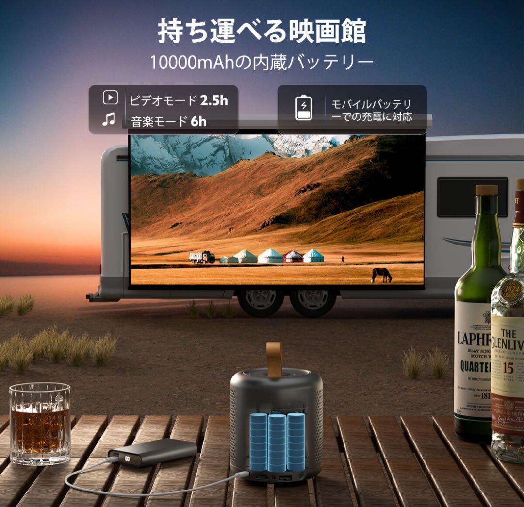 【値下げ】小型ポータブルプロジェクター GoogleTV ETOE D1G