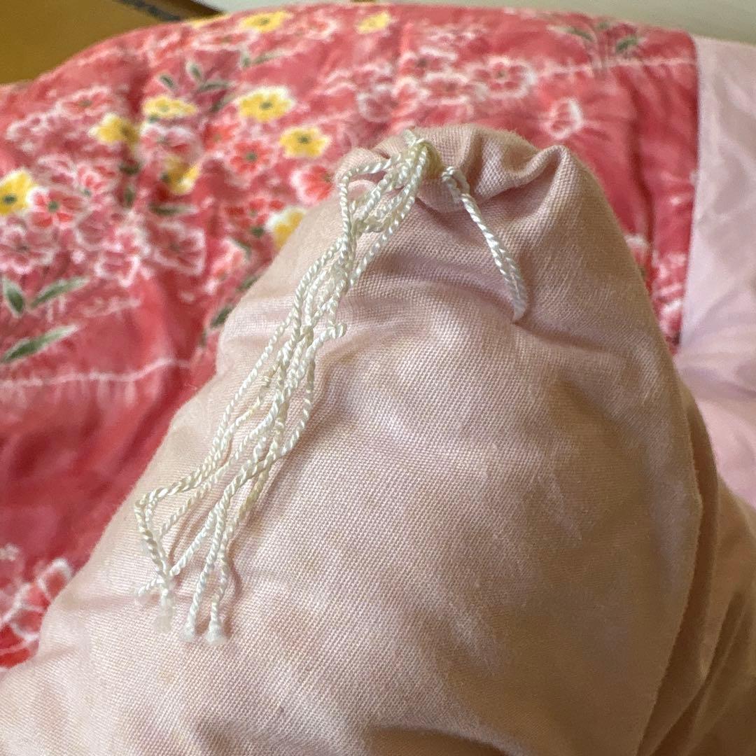 綿組布団　掛け・敷き布団セット（ピンク系）和風レトロ