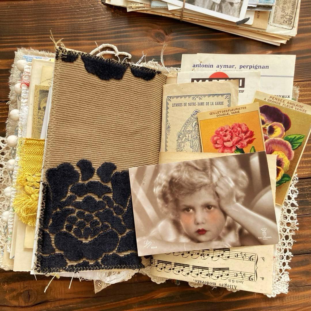 junk journal ジャンクジャーナル雑記帳　エフェメラセット付き