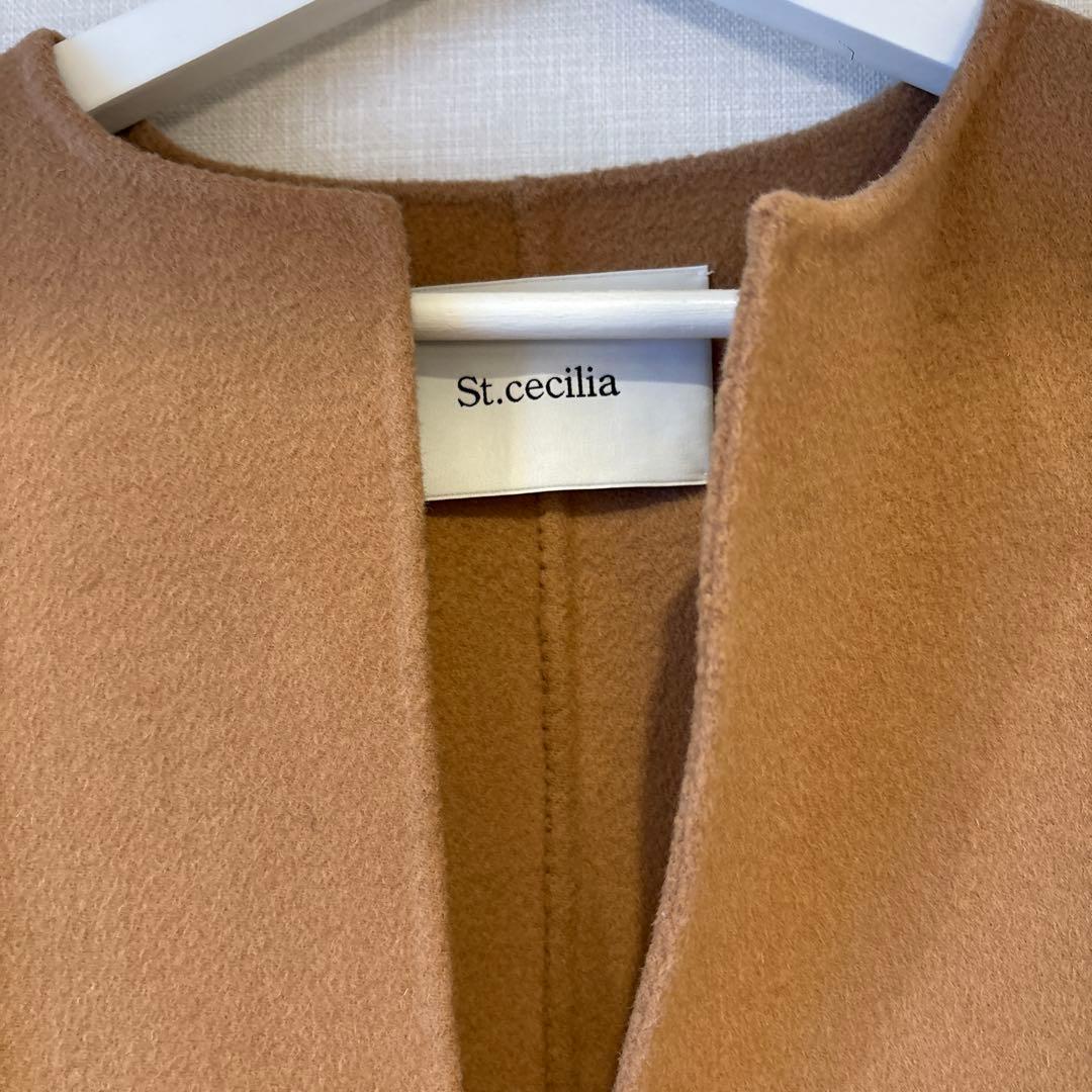 St.cecilia girlish リバーウールコートキャメル