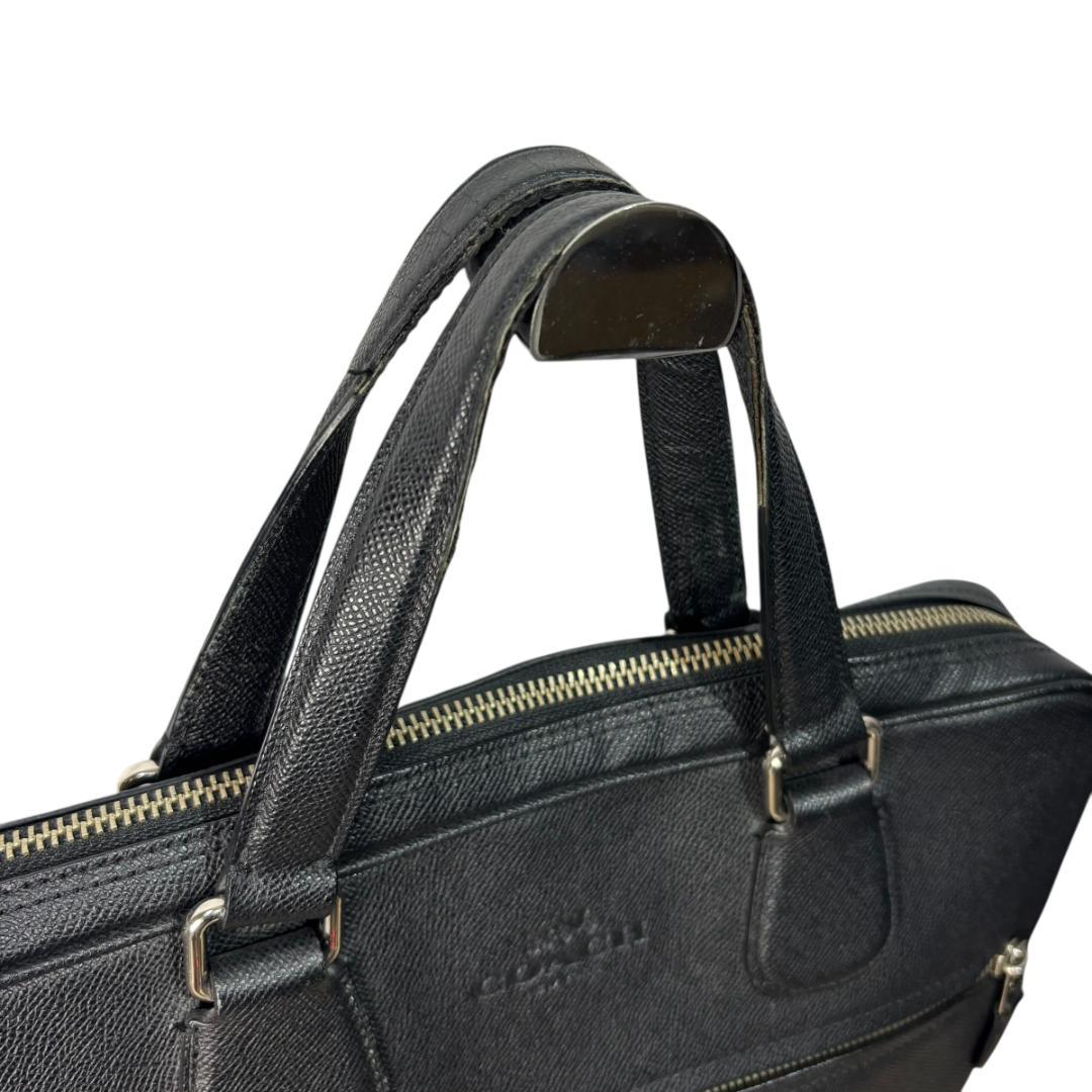 COACH ビジネスバッグ レザー A4収納 ブラック コーチ　71710