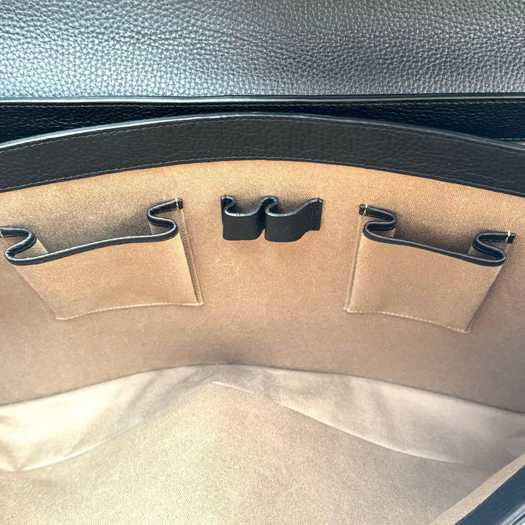 【値引不可】カルティエ　サントス　ビジネスバッグ　レザー　ダークブラウン