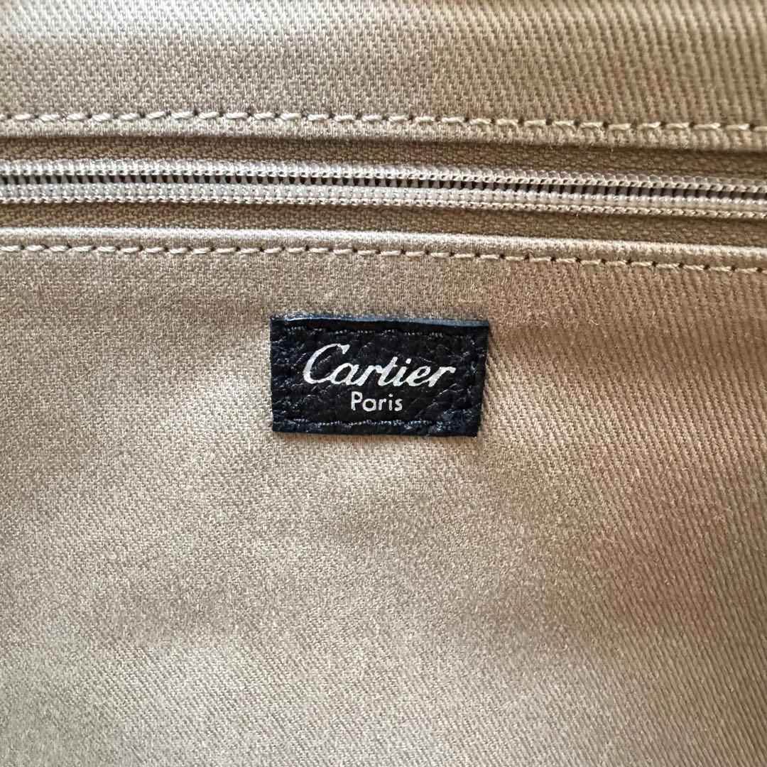 【値引不可】カルティエ　サントス　ビジネスバッグ　レザー　ダークブラウン