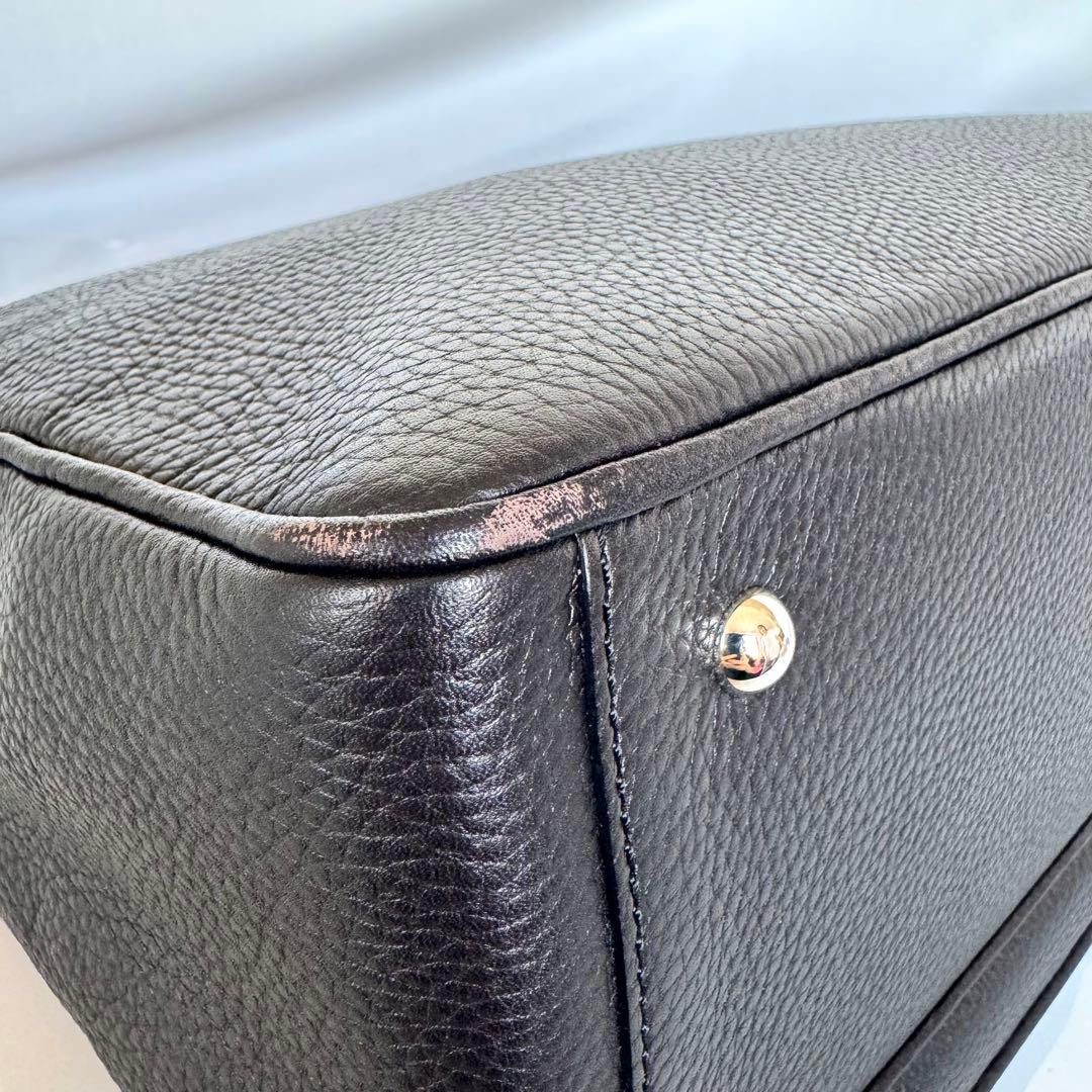 【値引不可】カルティエ　サントス　ビジネスバッグ　レザー　ダークブラウン