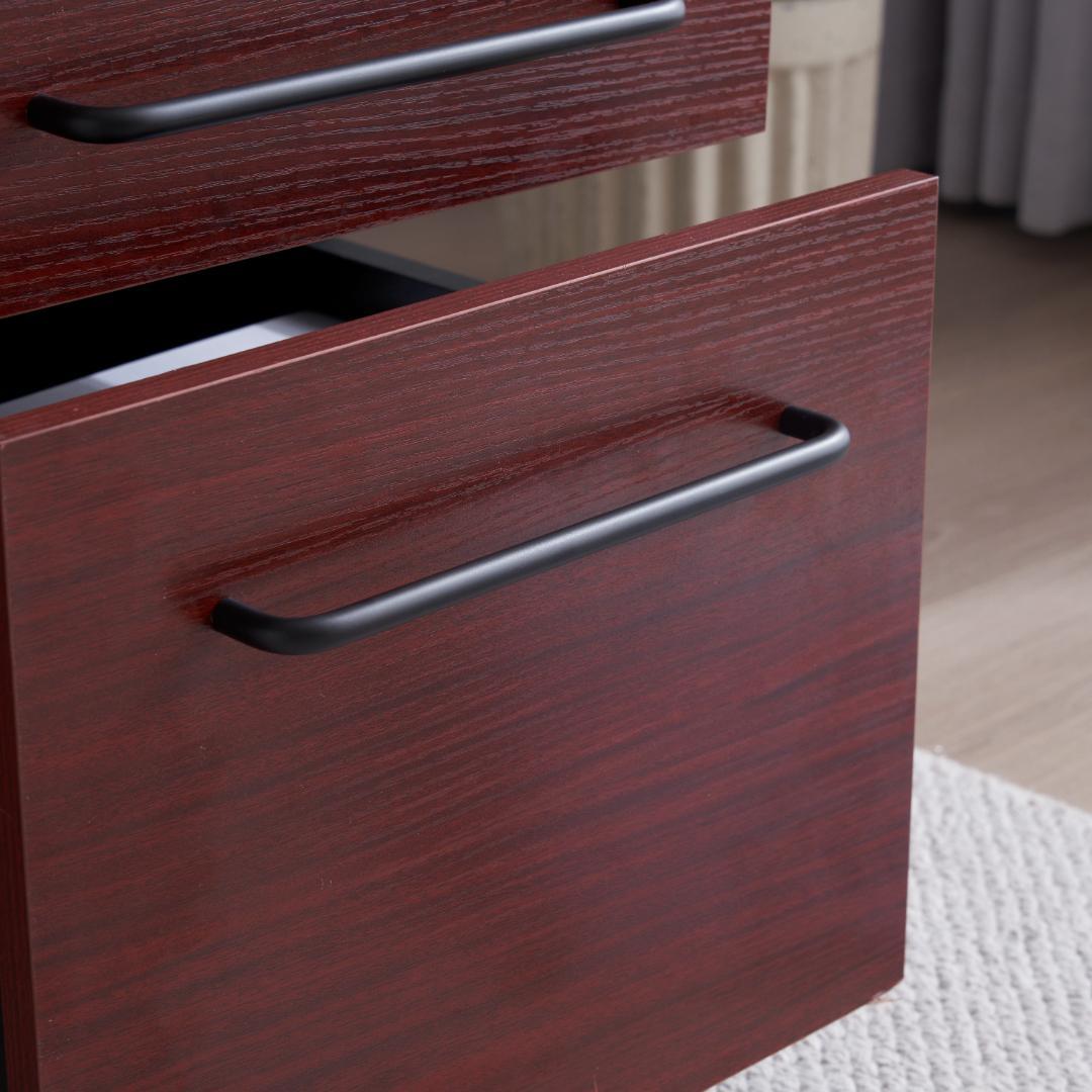 デスクワゴン サイドワゴン ラック 鍵付き キャスター付き 脇机 引き出し3段