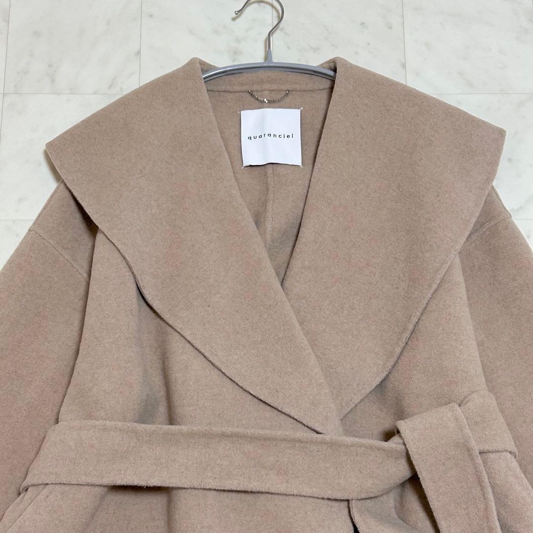 quaranciel リバーケープショートコート ウール混 Free