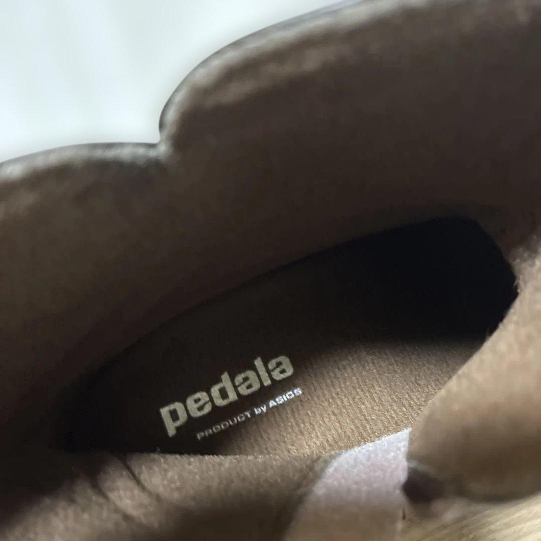 pedala ぺダラ 24cm レザー ショートブーツ ブラウン EEE 茶