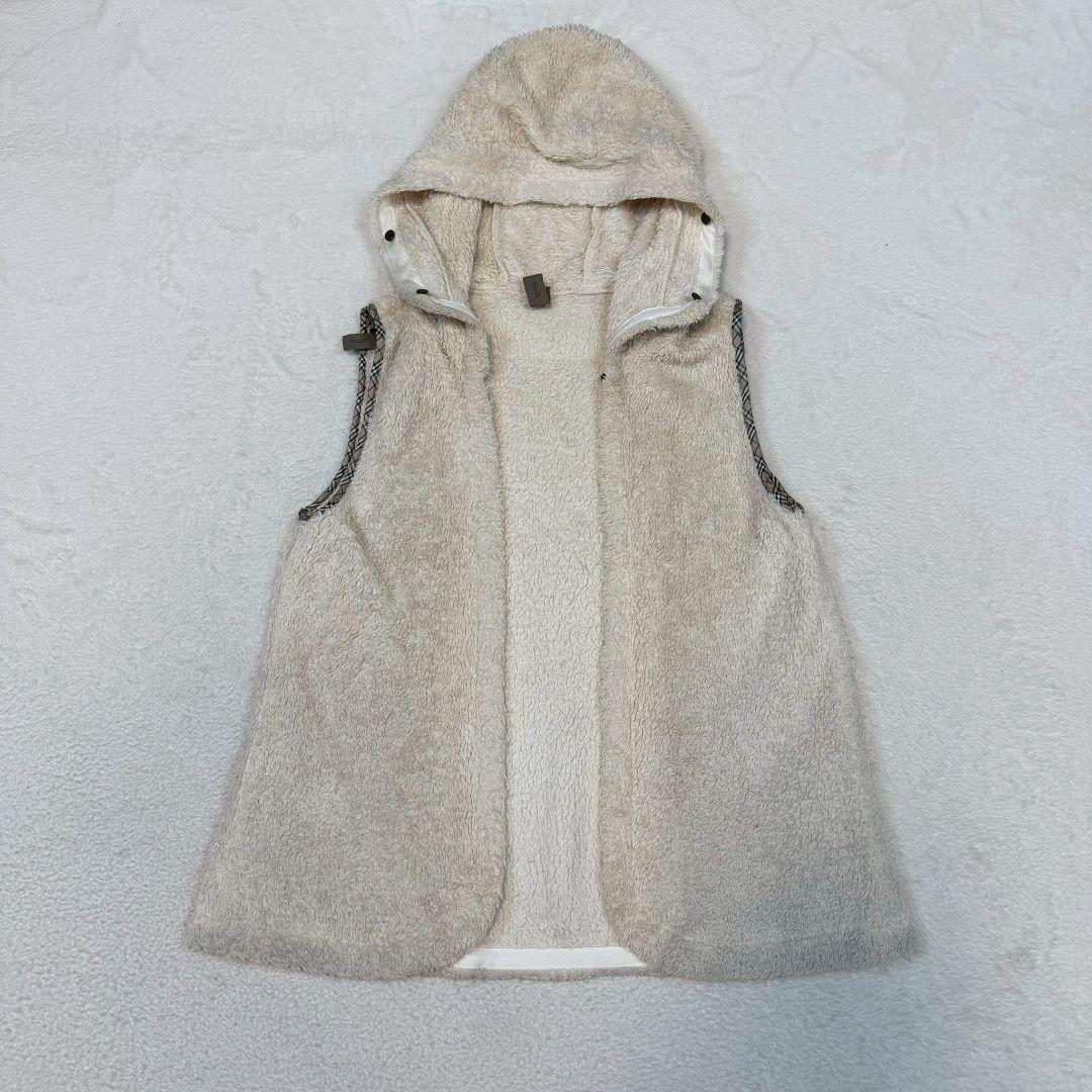 良品 バーバリー モッズコートライナー付き　ファー取り外し　M〜L