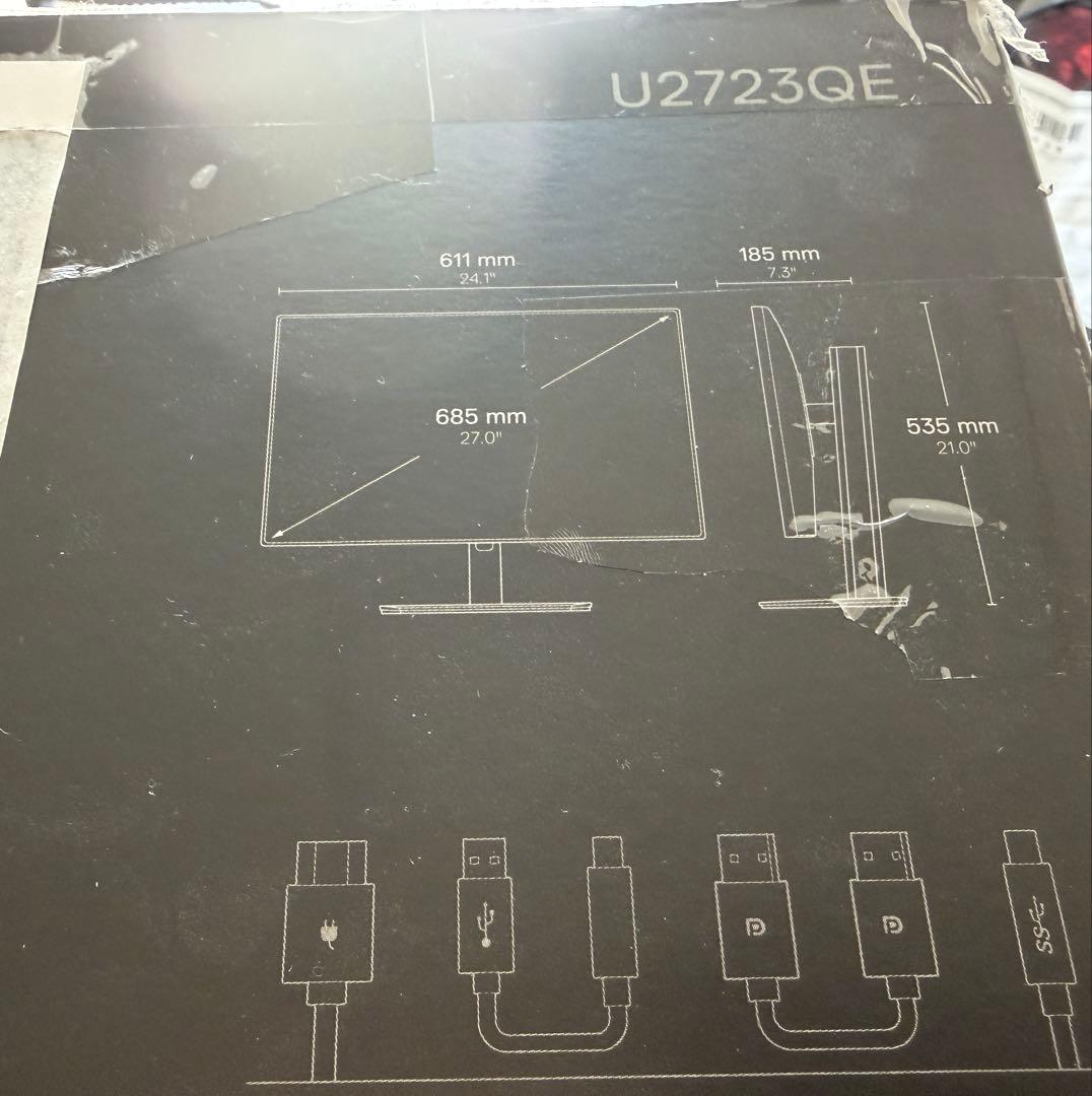 Dell U2723QE 27インチ 4K HDR IPS Black モニター