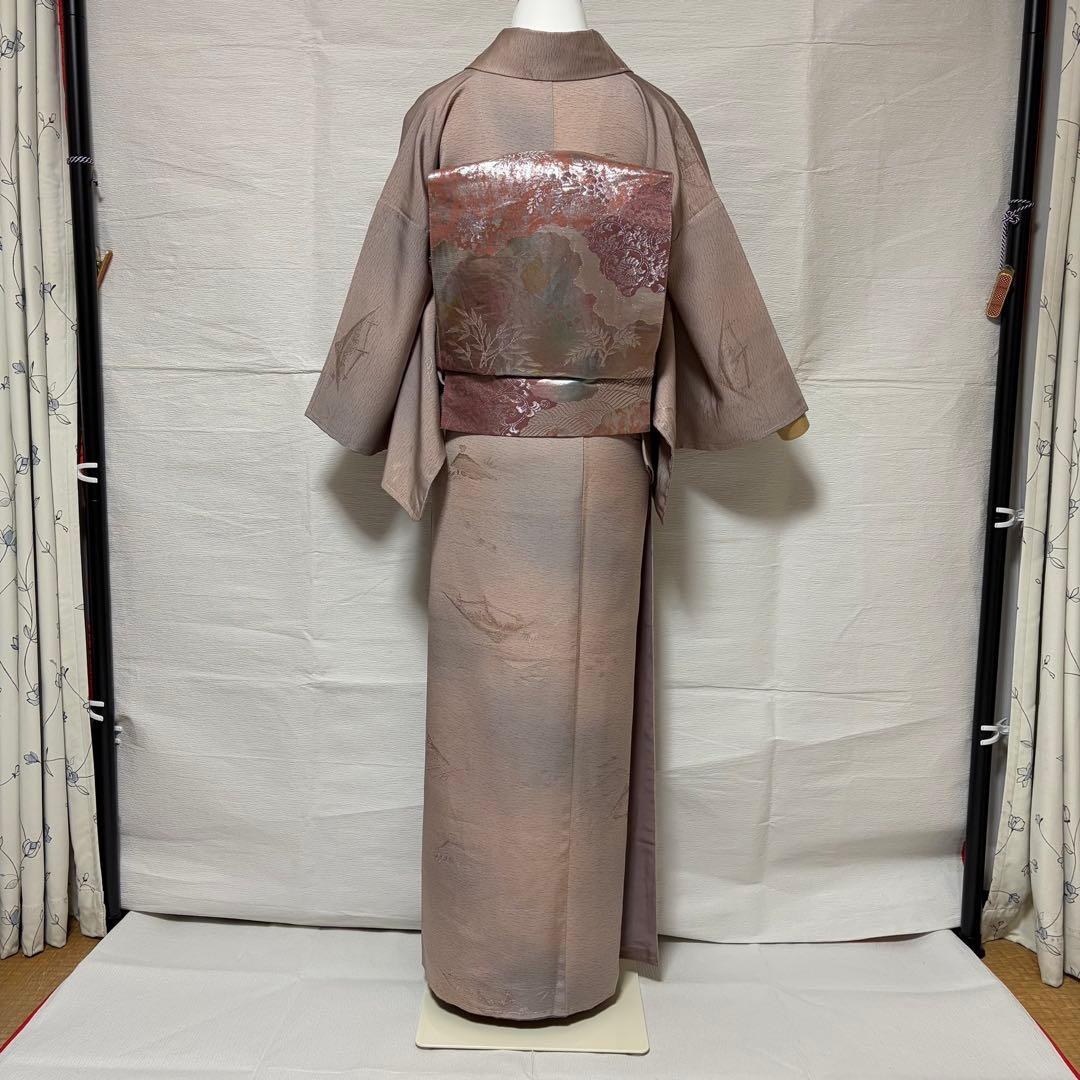 ヨ*ー様 正絹　色無地　フルセット　袷　卒業式　入学式　七五三　オ-24