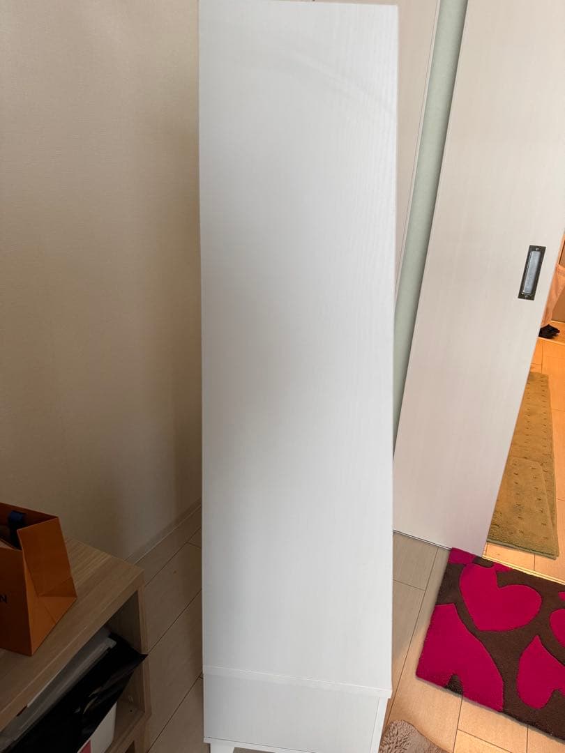 今だけ！！分解済み！ホワイト木製シェルフ 4段 2引き出し