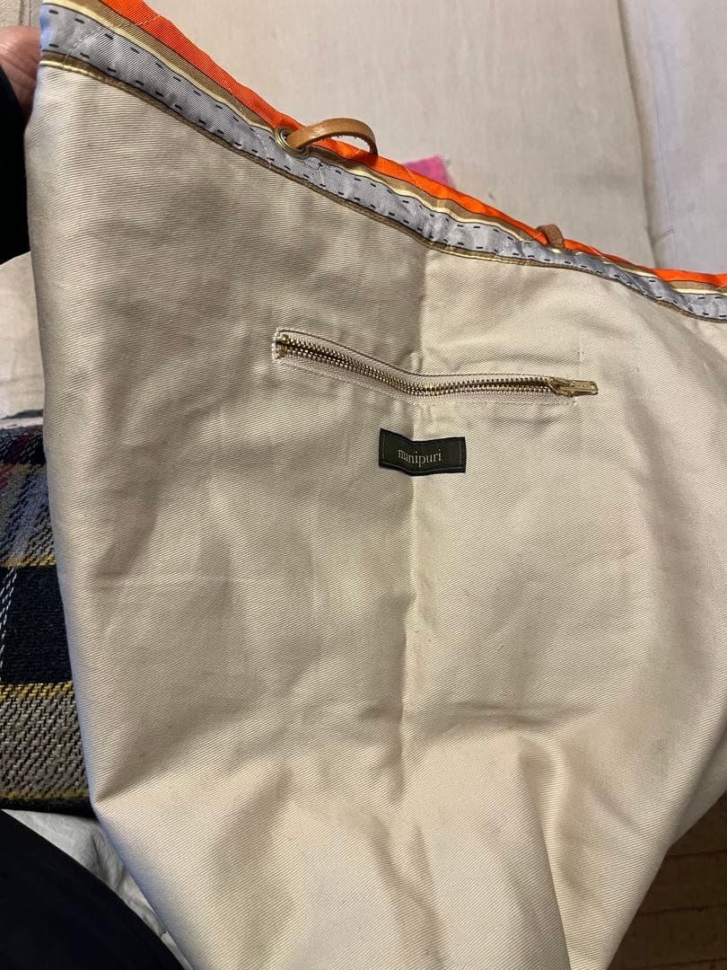 manipuri マニプリ　ショルダー　オレンジ✖️オリーブ