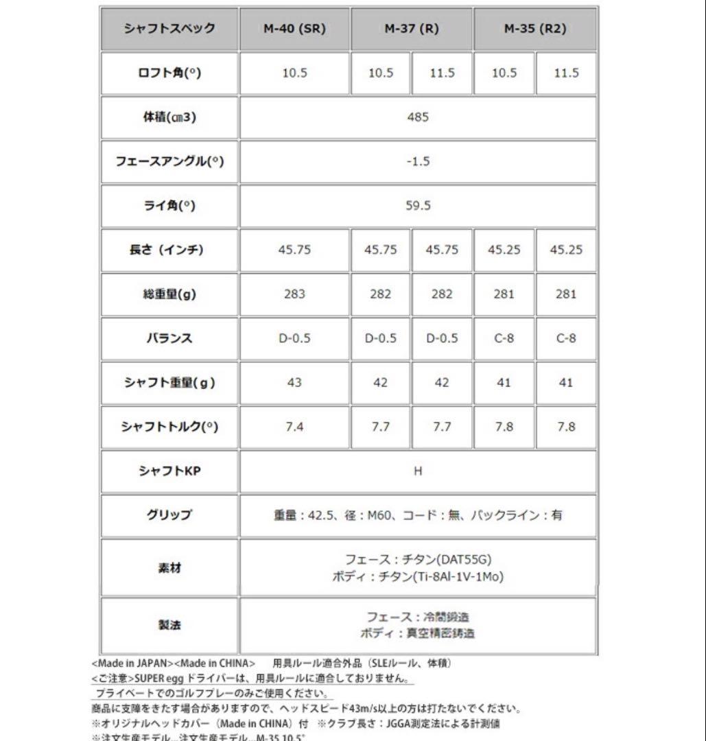 シニア＆レディース　PRGR SUPER egg ドライバー