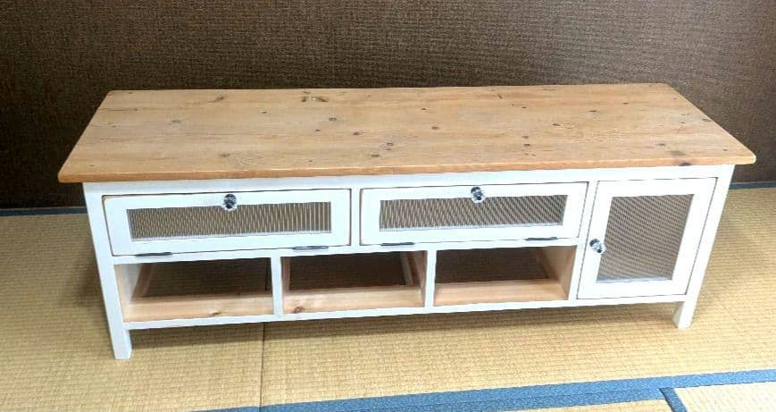 シャビーなテレビボード　140ｃｍ　アンティーク　ホワイト♪