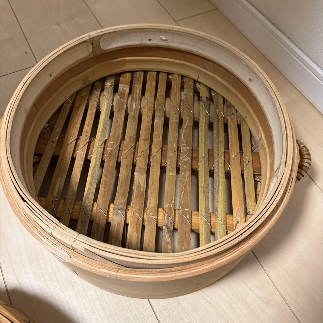 台湾国宝職人手作り　竹製 大型　蒸し器