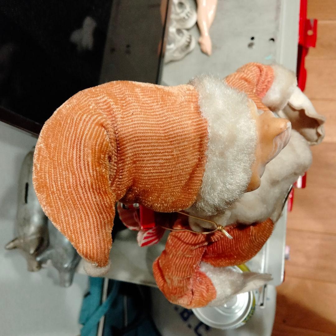 50s レア 大サイズ ビンテージ サンタクロースドール クリスマス シール