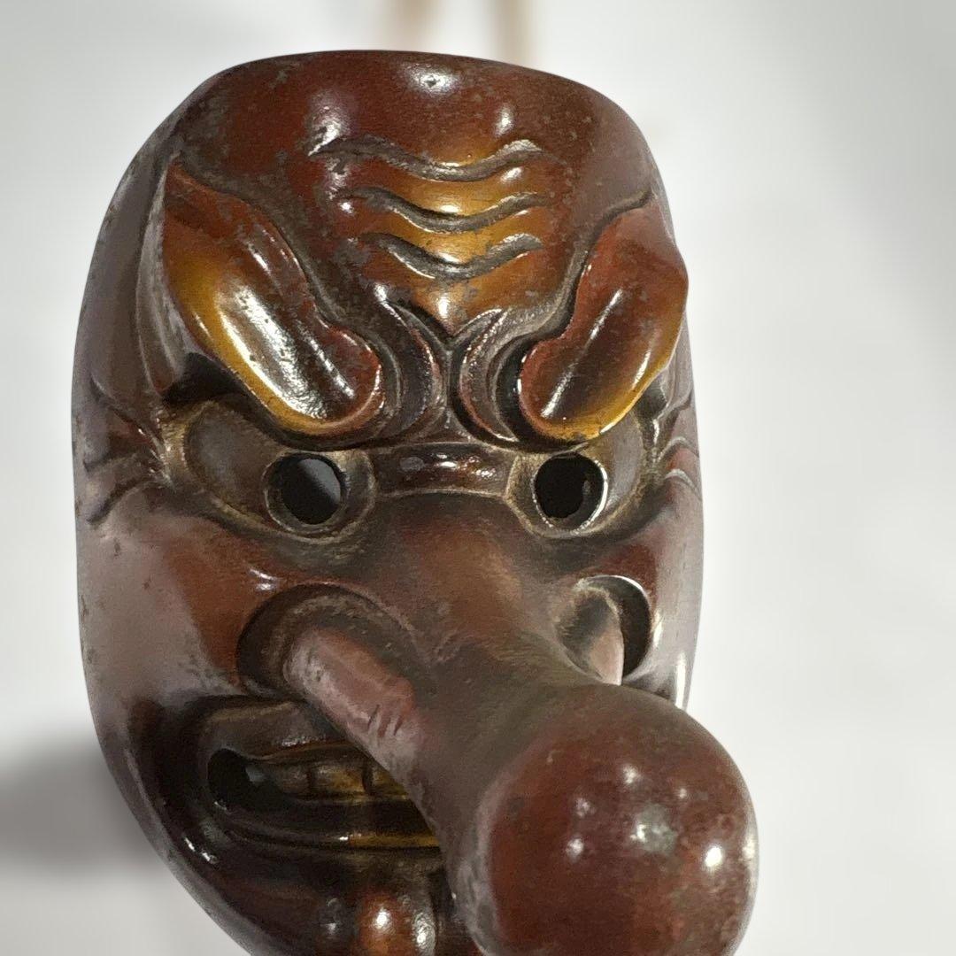 天狗 お面 鉄製 天狗面 縁起物 魔除 てんぐ