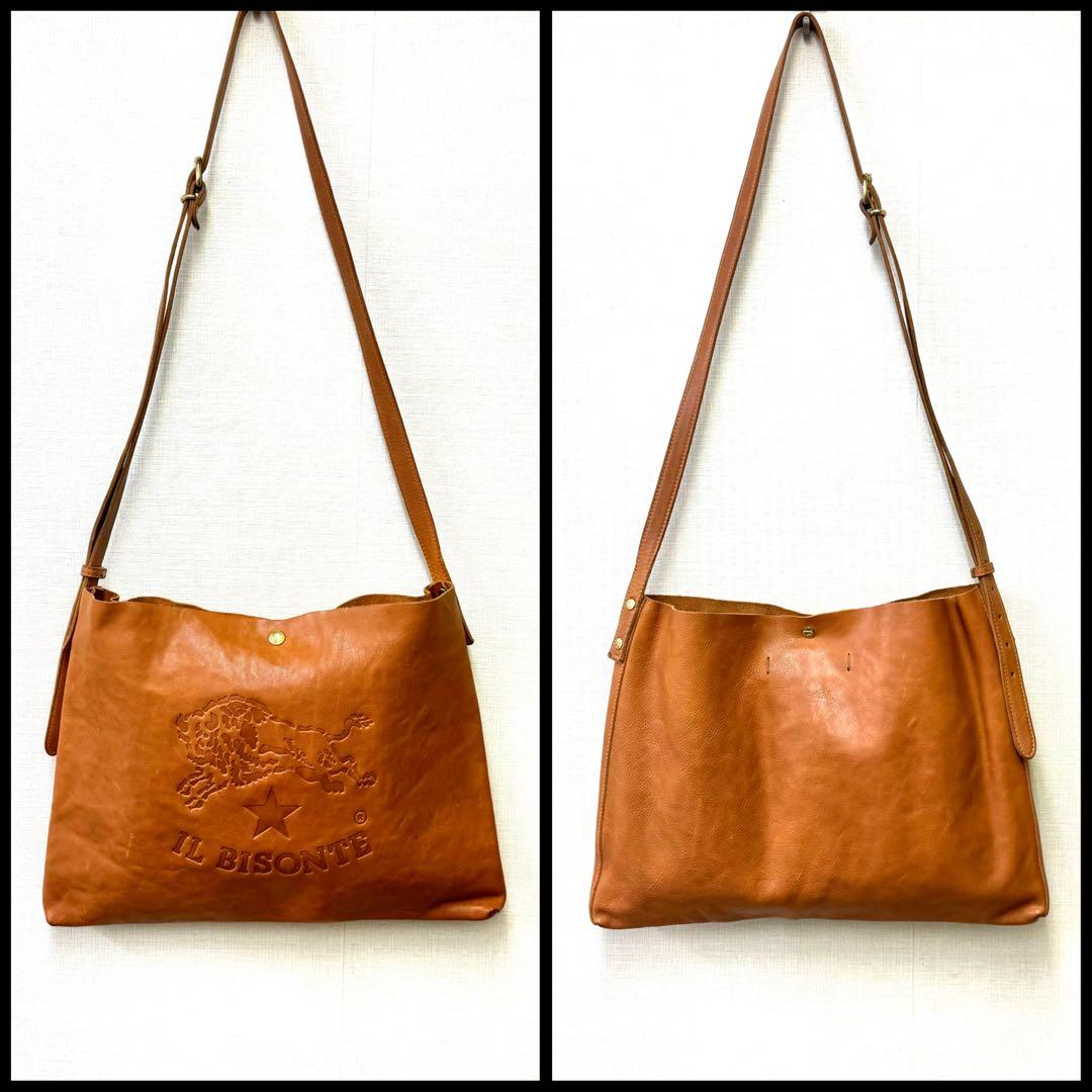 IL BISONTE イルビゾンテ クロスボディショルダー BiGロゴ