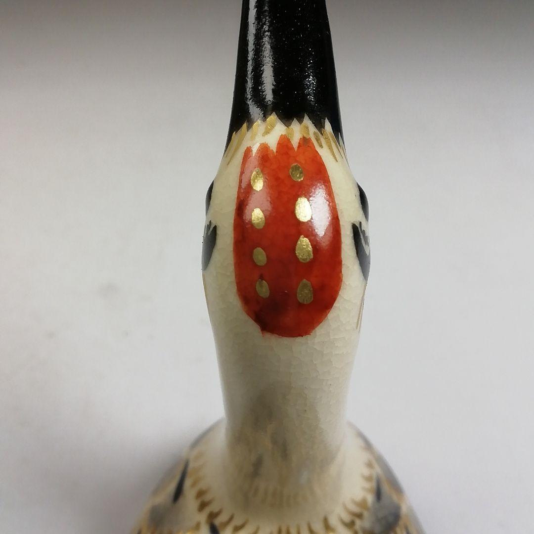 Ｗ９８　香合　『仁清写　鶴』『平安　手塚桐鳳 造』　共箱　茶道具