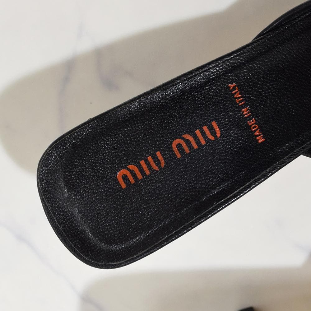 00s archive miu miu vintage ミュール サンダル 黒