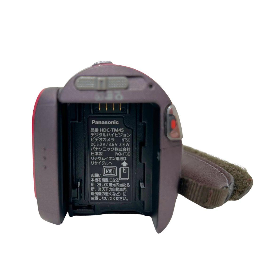 【美品】Panasonic HDC-TM45 レッド／ビデオカメラ32 GB内蔵