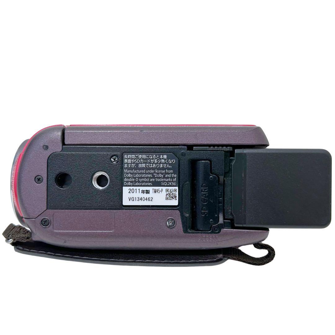 【美品】Panasonic HDC-TM45 レッド／ビデオカメラ32 GB内蔵