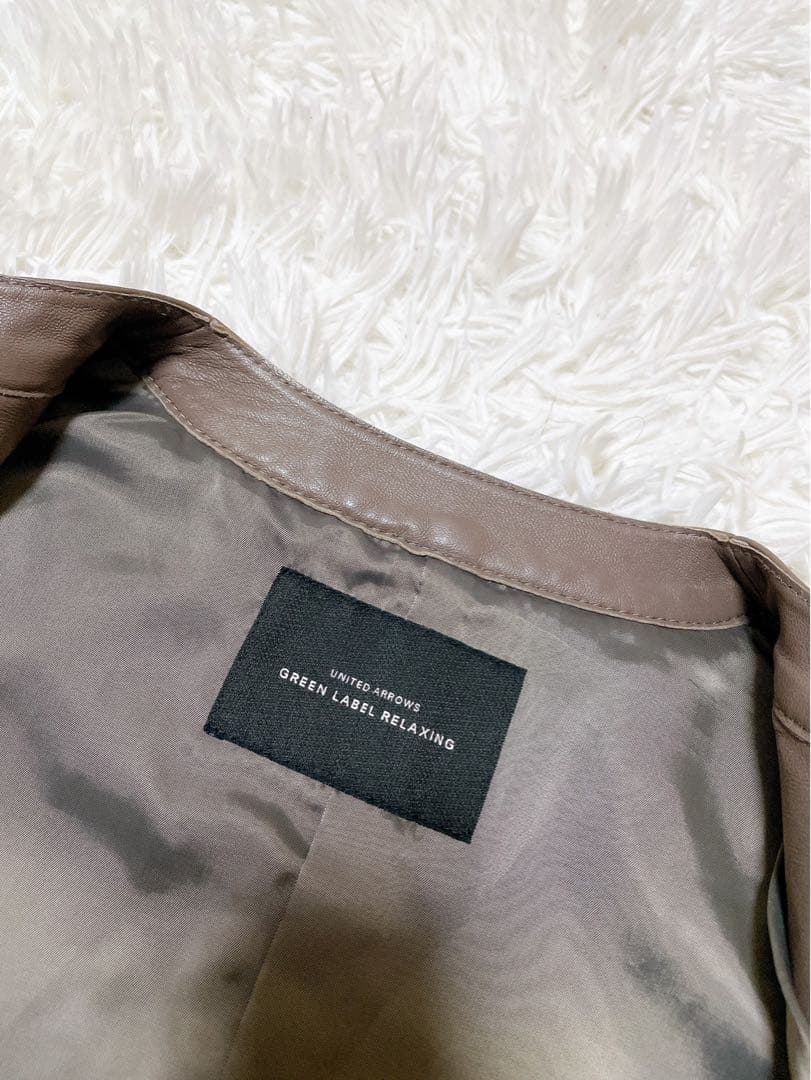 GREEN LABEL RELAXING ライダース シングル レザージャケット