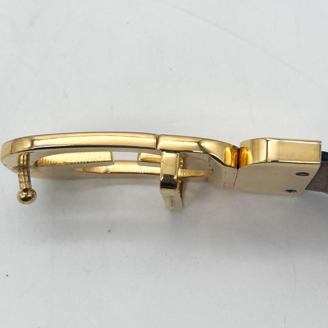 GUCCI✨レザー GGロゴ ゴールド金具ベルト 黒 レディース ブラック