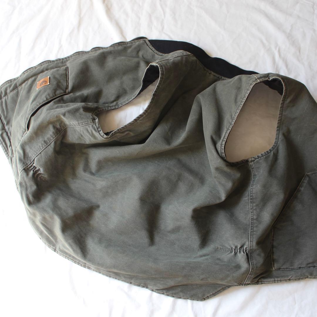 usa製 雰囲気系 Carhartt ダックベスト MOS モスグリーン XL