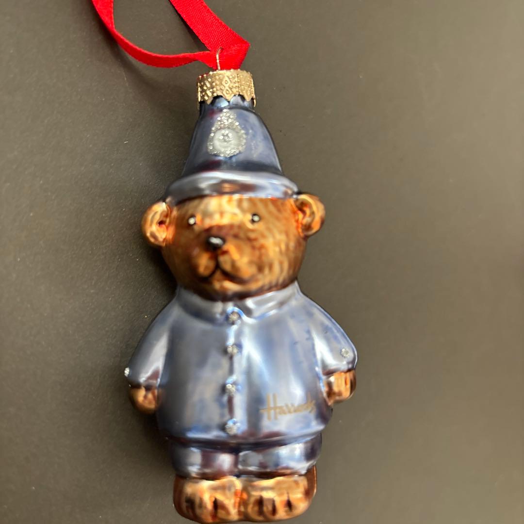 【メルカリ便】 Harrods ハロッズ　ガラスオーナメント4個セット