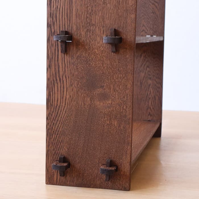 アンティーク 楔本棚 書棚 ナラ 無垢材 オープン棚 古家具