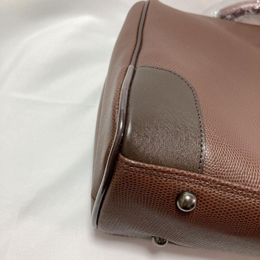 【新品】豊岡鞄 YOUTA LIZARD 3WAY 横ダレス M ビジネス 茶色