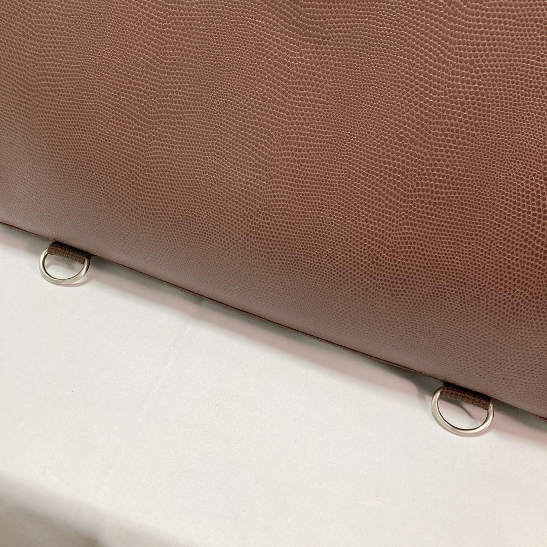 【新品】豊岡鞄 YOUTA LIZARD 3WAY 横ダレス M ビジネス 茶色