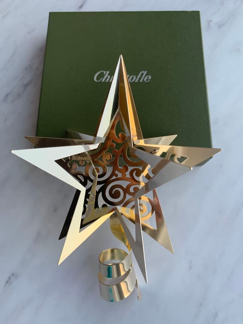 Christofle クリスマスツリートップ スターツリートップ オーナメント