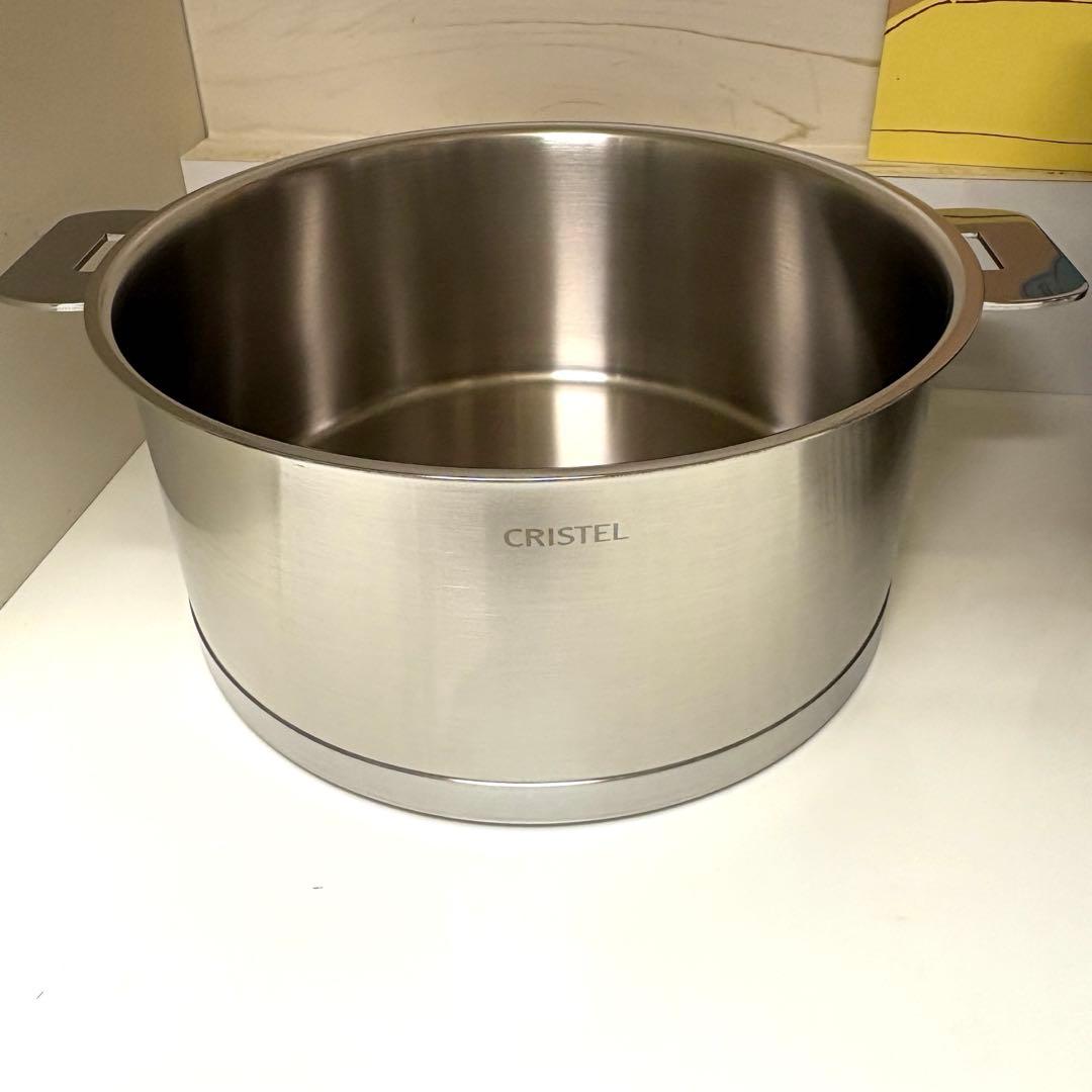 クリステル Lシリーズ 両手鍋深型 20cm 蒸し器 セット レア
