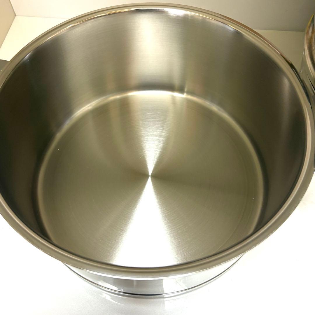 クリステル Lシリーズ 両手鍋深型 20cm 蒸し器 セット レア