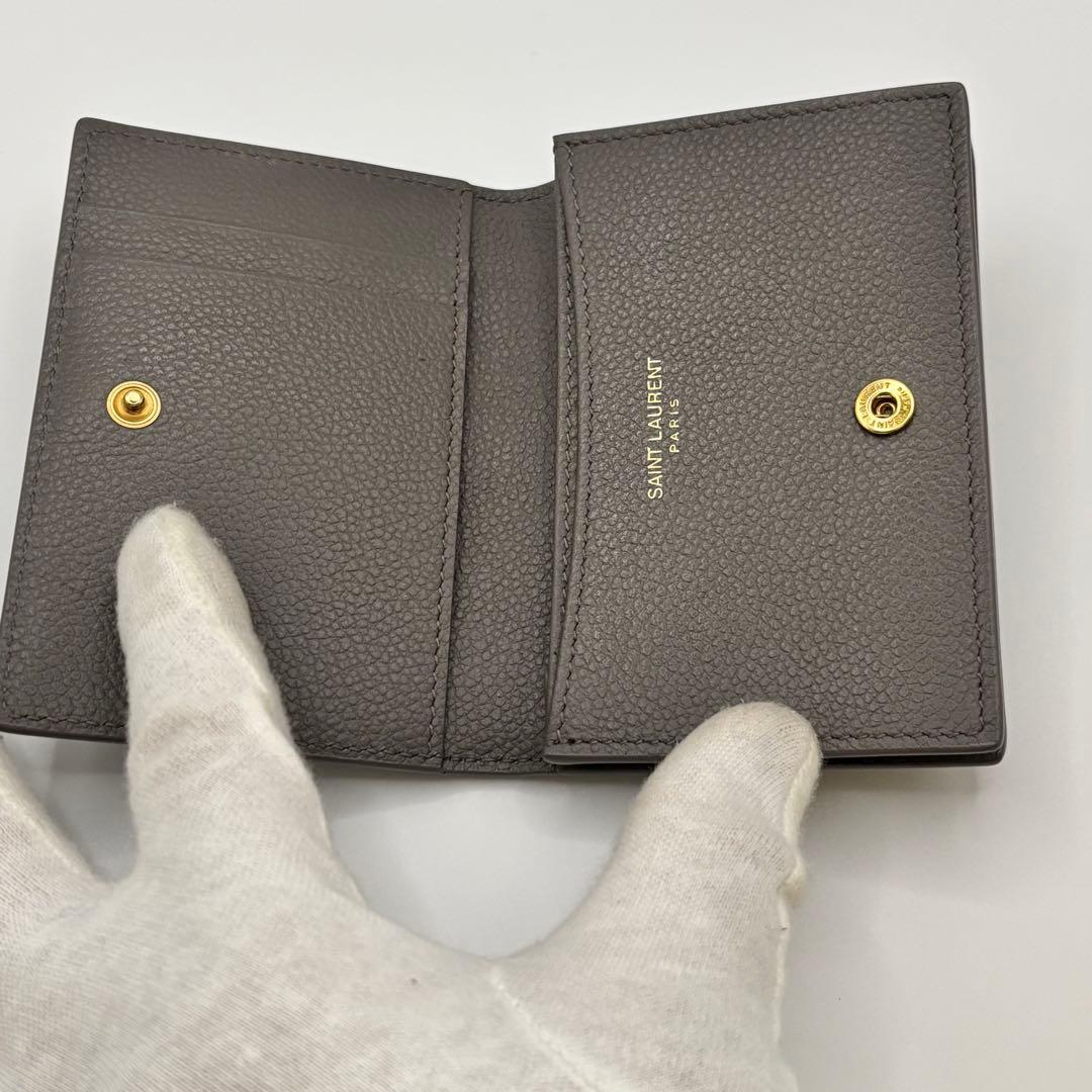 【極美品】サンローラン 名刺入れ カードケース グレー