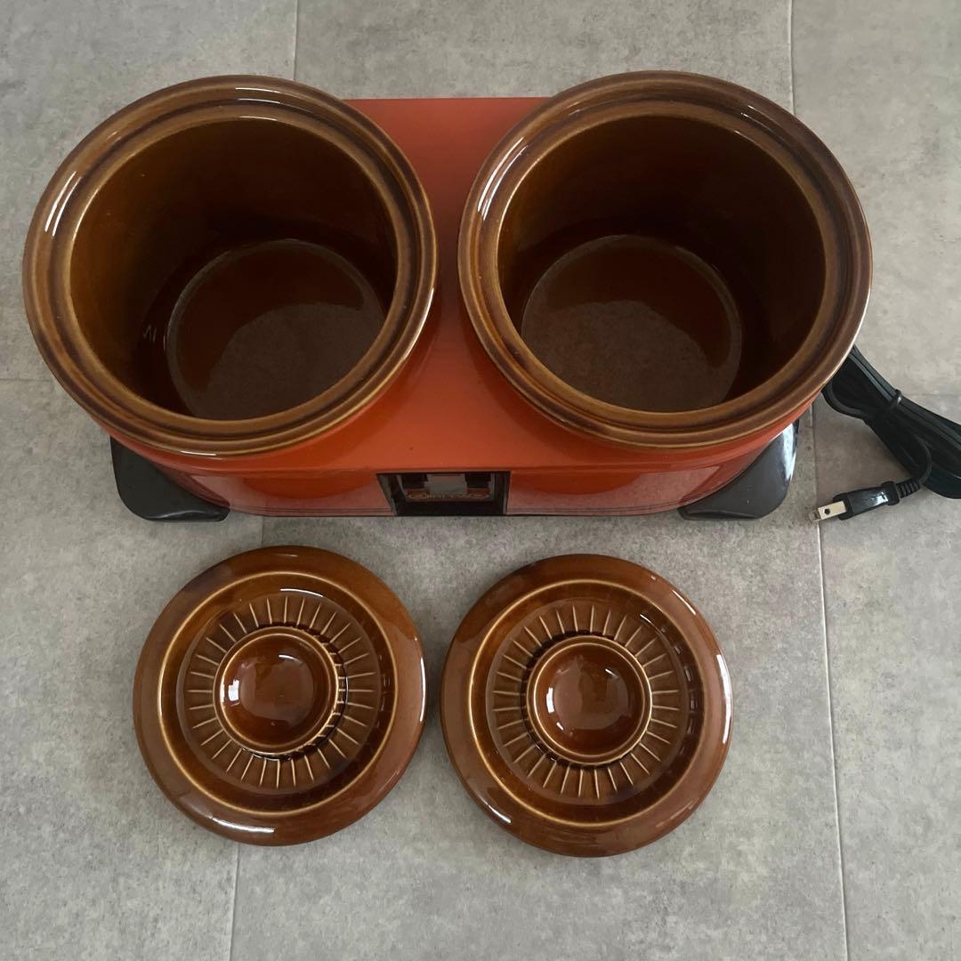 今西金属　 クロックポット　ミニツインクロック　スロークッカー　昭和レトロ家電