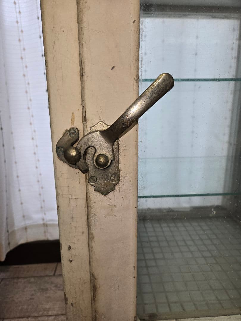 二段式ガラスケース 木製 ホワイト