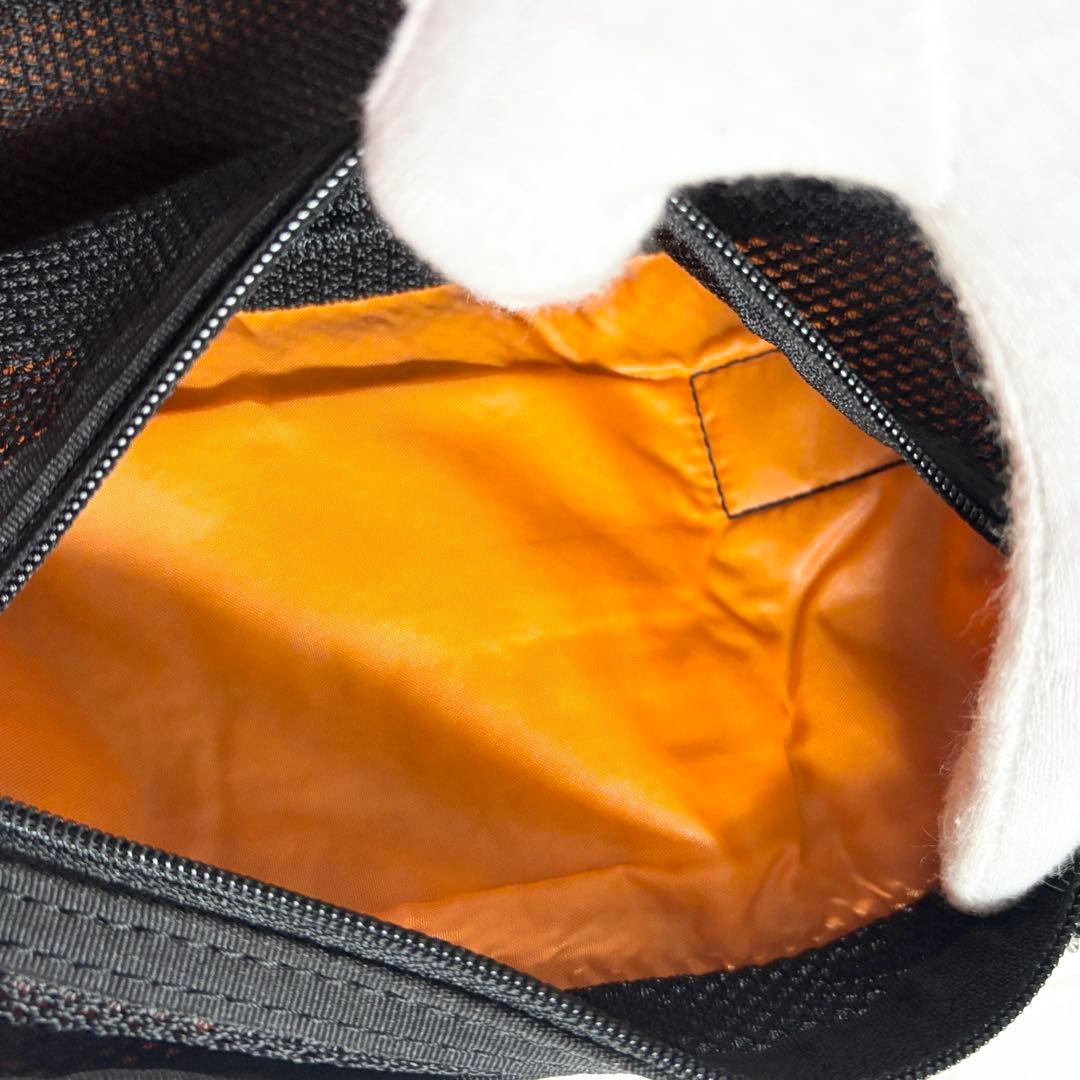 【極美品】PORTER ブラック ジッパーポーチ　タンカー　ダブルファスナー