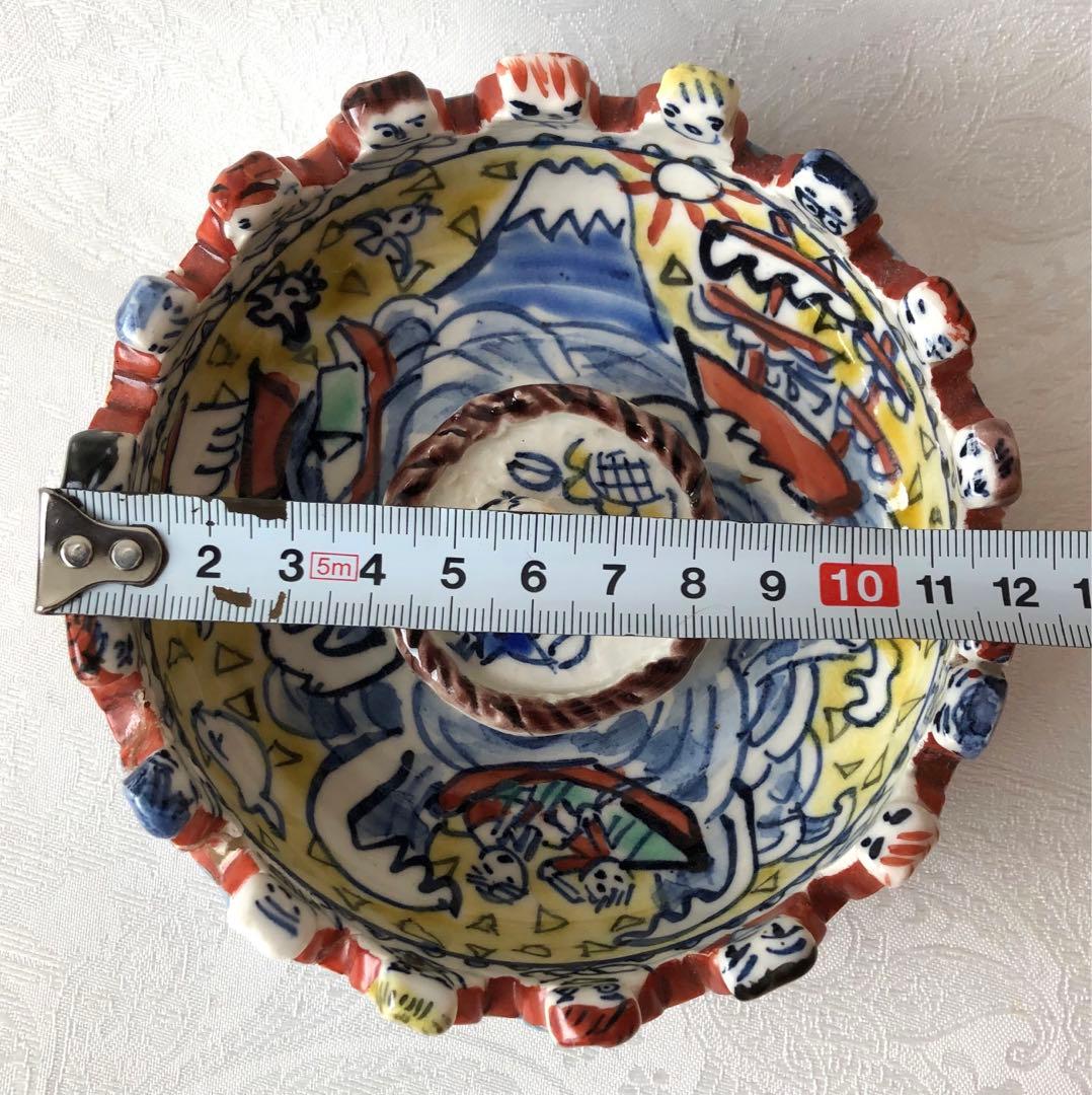 『相撲』灰皿（トレー）陶器　日本製（難あり）