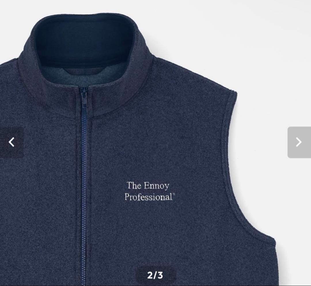 ennoy エンノイ　フリースベスト　ネイビー　新品未使用