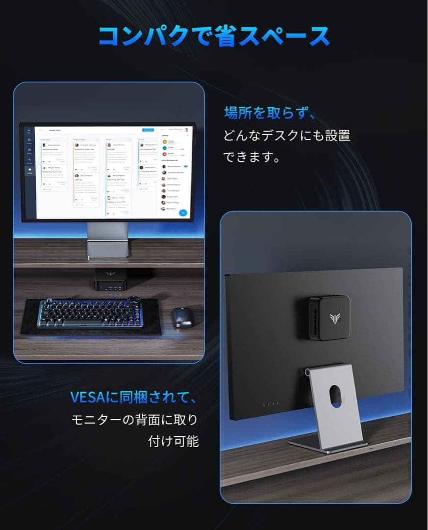 Ryzen 7ミニPC＋キーボード＆マウス＆モニターセット