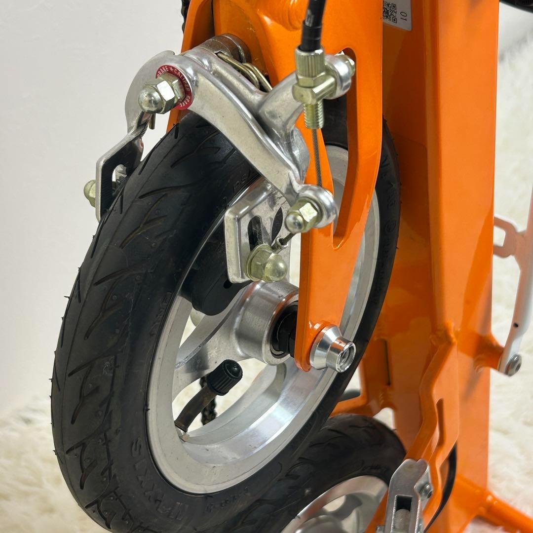 【極美品】CARRY ME　人気のオレンジ　8インチ　折り畳み自転車