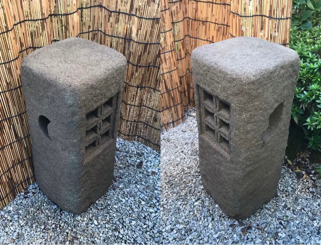 【天然自然石・道しるべ石灯篭・露地庭灯篭・茶室通路灯篭・坪庭灯篭】庭石オブジェ