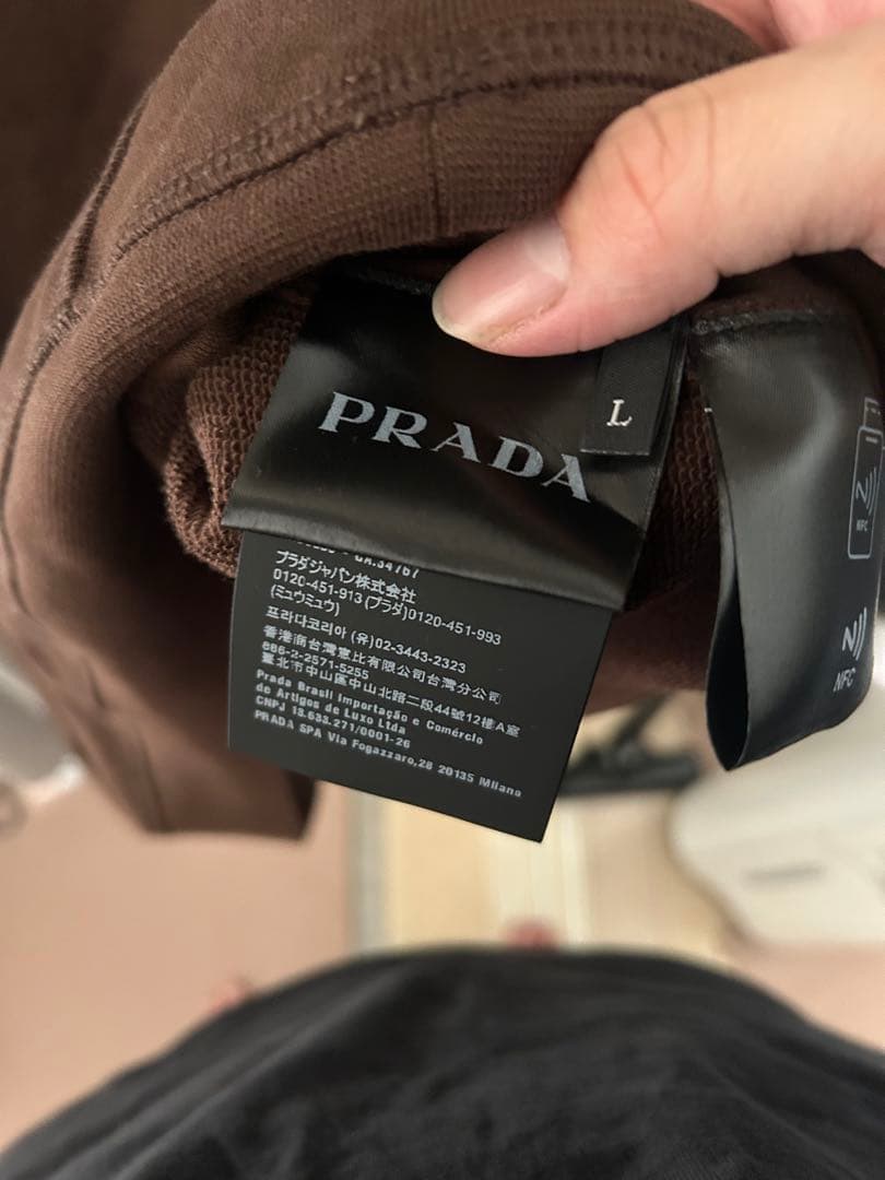 PRADA プラダ　　コットンフリース ポロシャツ　L